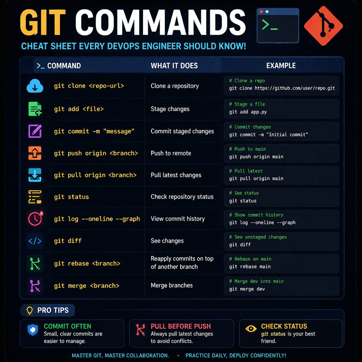 Mudassir338's tweet image. If you don’t know Git, you’ll struggle in DevOps 👇

#Git #DevOps #SRE
