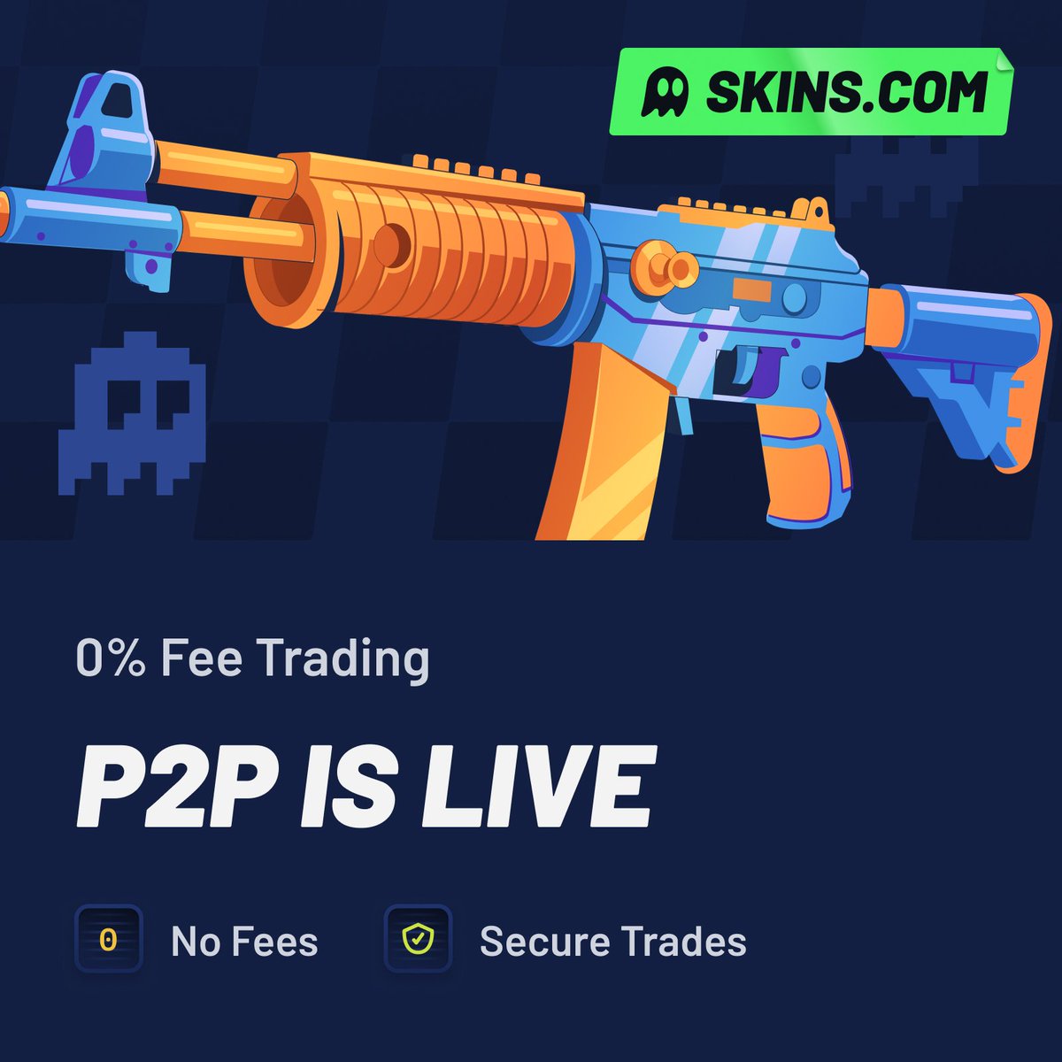skinscom's tweet image. P2P is finally here and now live on Skins.

With this release comes a suite of new features that improve your trading experience.