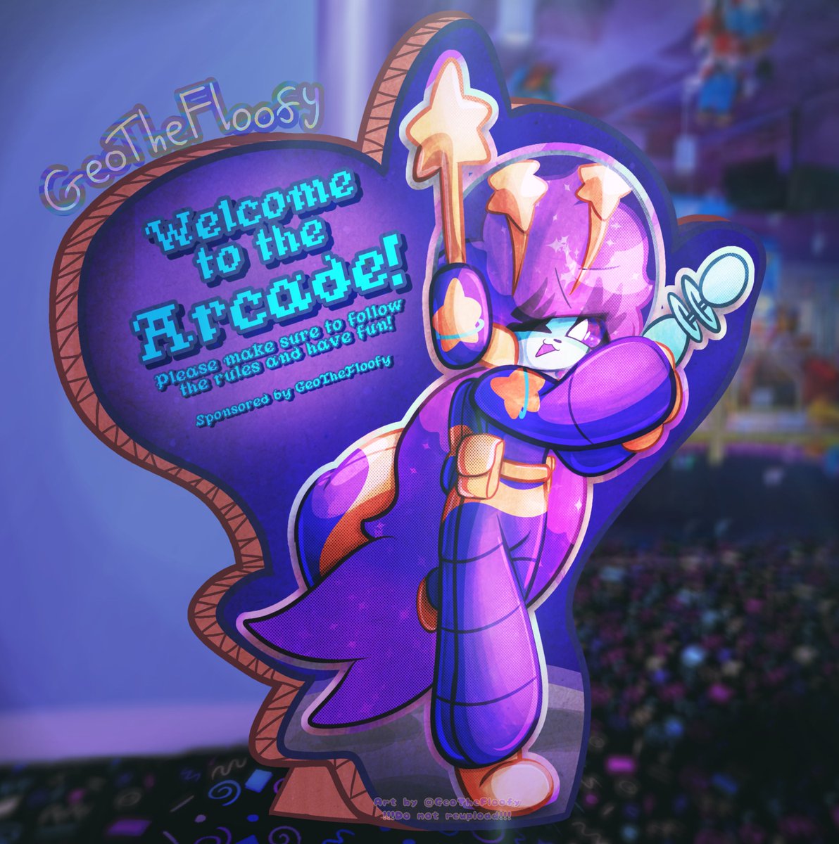 Geo got a job working at an arcade! Look how cute she is!!! 👾🌌

#art #furry #cute #tf #tfeveryday #transfur