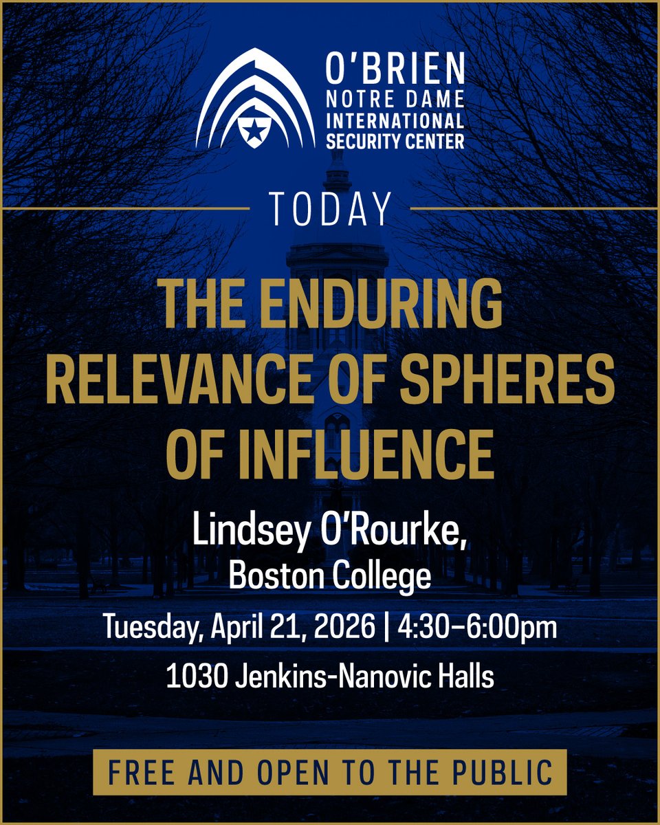 O'Brien Notre Dame International Security Center tweet media