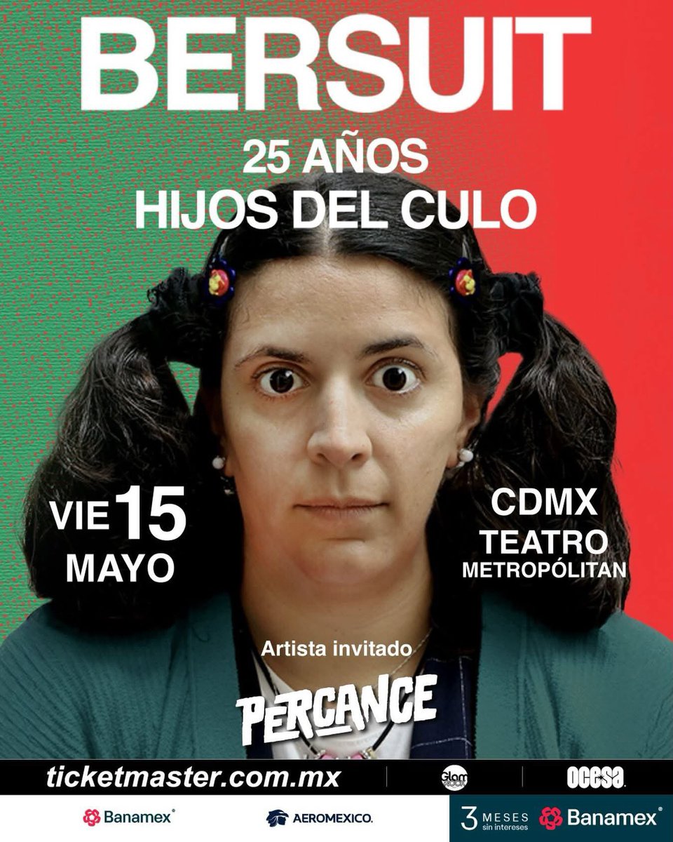 Percance prende la mecha 🔥 y abre la noche.
El 15 de mayo, el Metropólitan se enciende para que Bersuit tome el escenario y desatarlo todo 🎶