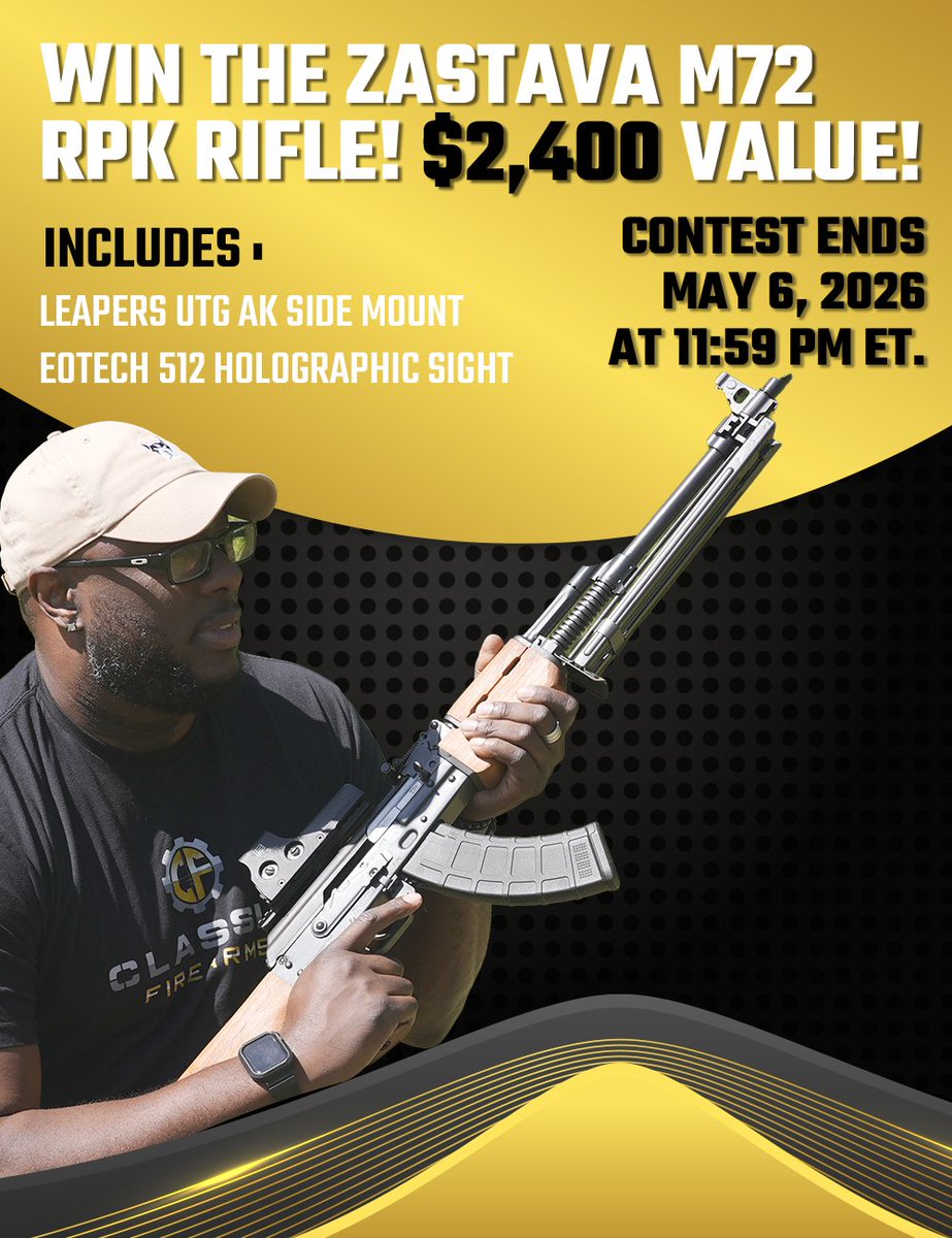 guns_win's tweet image. Win a Zastava RPK! 
Enter here: wn.nr/4yGGGbk
.
#2a #gungiveaway