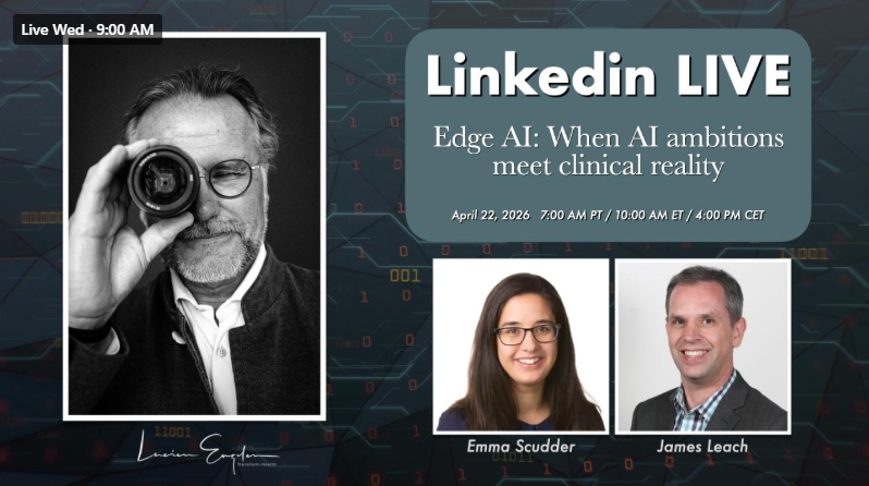 vabbott4's tweet photo. Join us for a 20-minute LinkedIn LIVE as we unpack how Edge AI can bridge the critical gap between ambitious healthcare technology and the realities of clinical infrastructure. Register here https://t.co/O85Wkx9wLM https://t.co/ggJjOeB6KY