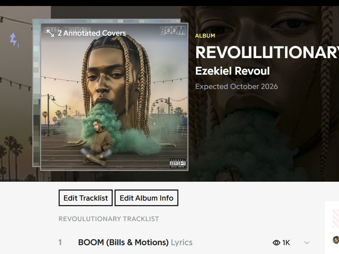 EZEKIELREVOUL's tweet image. . @Genius your staff member by the name of "streetlights" deleted my songs, bios, cover arts &amp;amp; artist page as if it's fake. With a black circle as a PFP. Very professional! This person has no idea who I am omg haters trulyyyyyyy! One day the people will apologize to me. #BOOM.