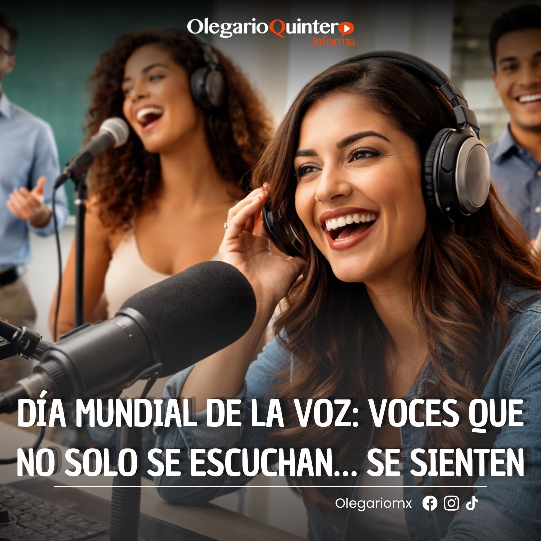 OlegarioMX's tweet image. 🎤✨ Día Mundial de la Voz

Voces que informan, acompañan y se quedan contigo 📻

💙Porque no solo se escuchan… se sienten 

🎶#DíaMundialDeLaVoz #CuidaTuVoz 🎙️