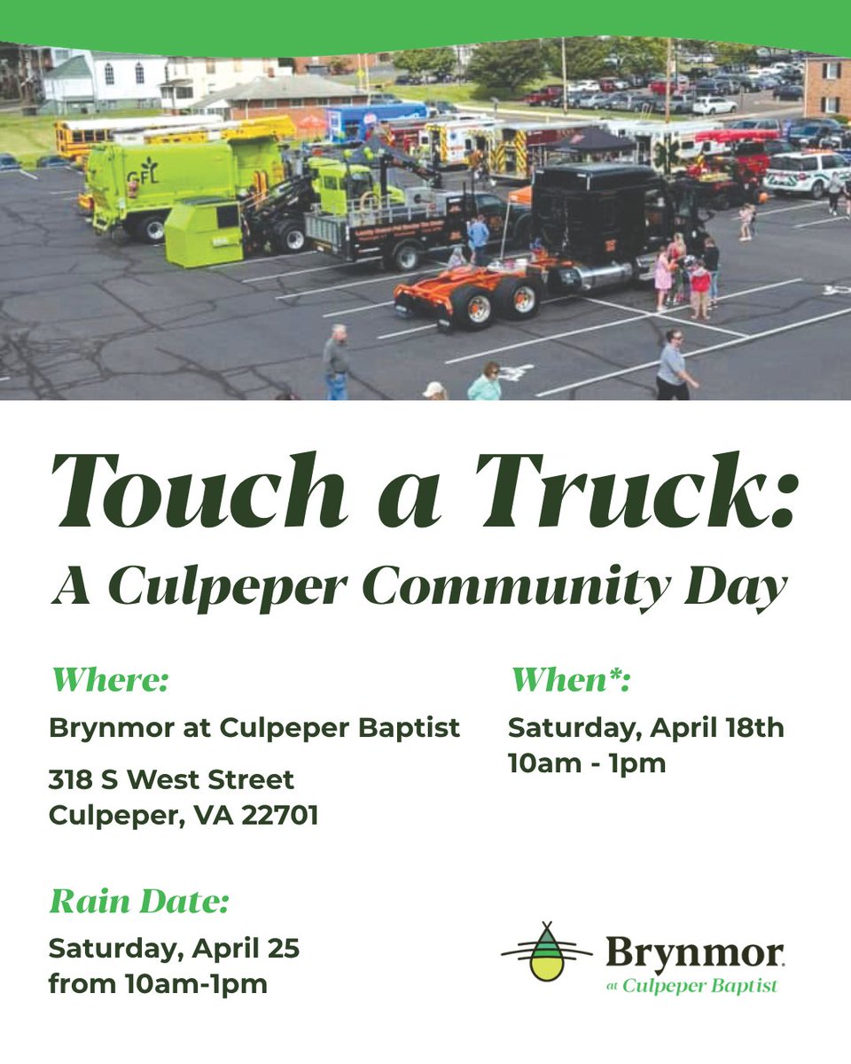 BrynmorEarlyEd's tweet photo. 🚒 Touch a Truck – April 18

Join us this weekend at Brynmor for a fun, family-friendly event. Explore fire trucks, police cars, and more while connecting with local organizations and community resources. https://t.co/32mwI3Lr8y