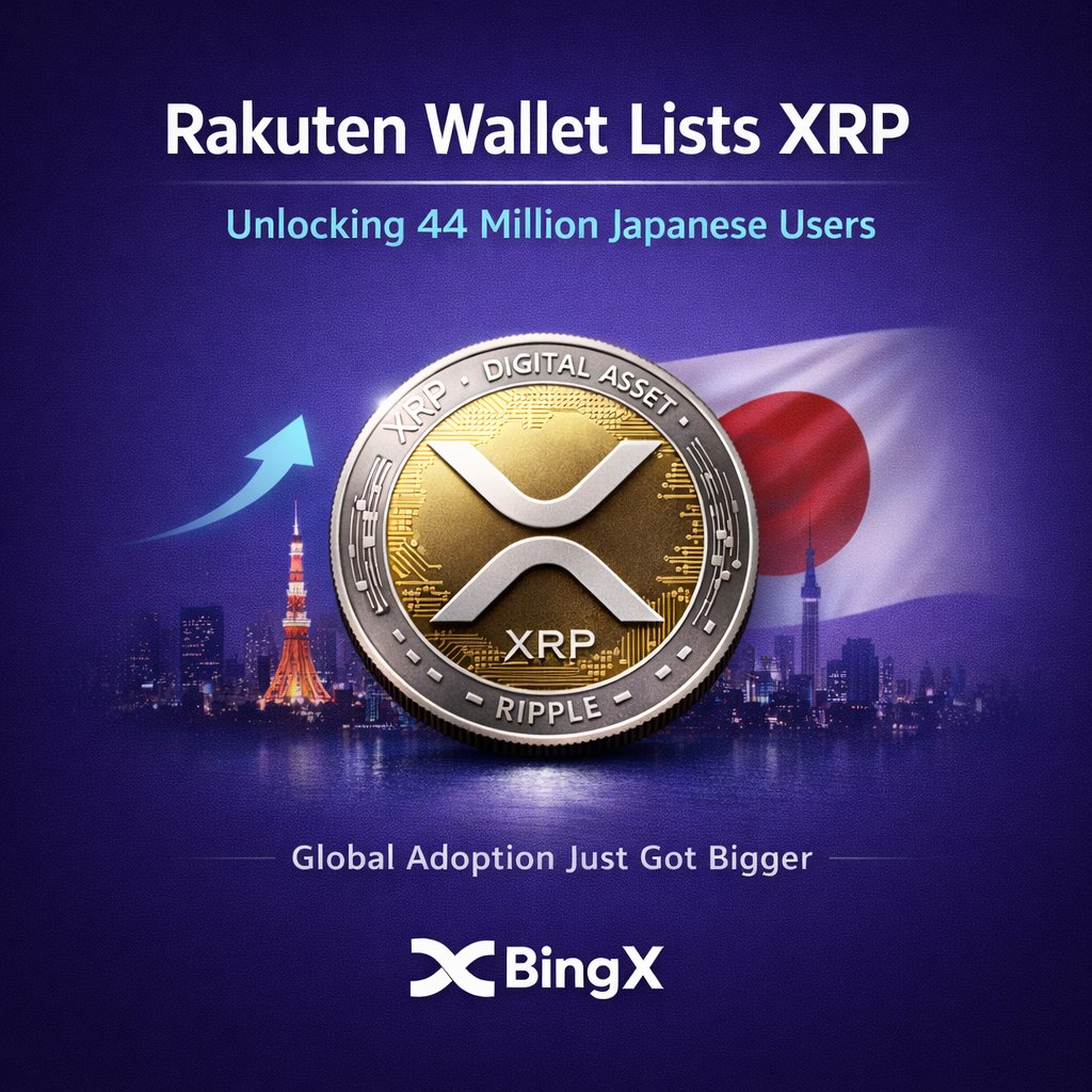 patrick_edache's tweet photo. Rakuten Wallet listing $XRP is huge millions of users now have easy access. Japan keeps backing #XRP strong. Adoption like this could shift momentum fast. Watching closely, seen similar setups trending on #BingX lately. https://t.co/RBhbk4yQwx