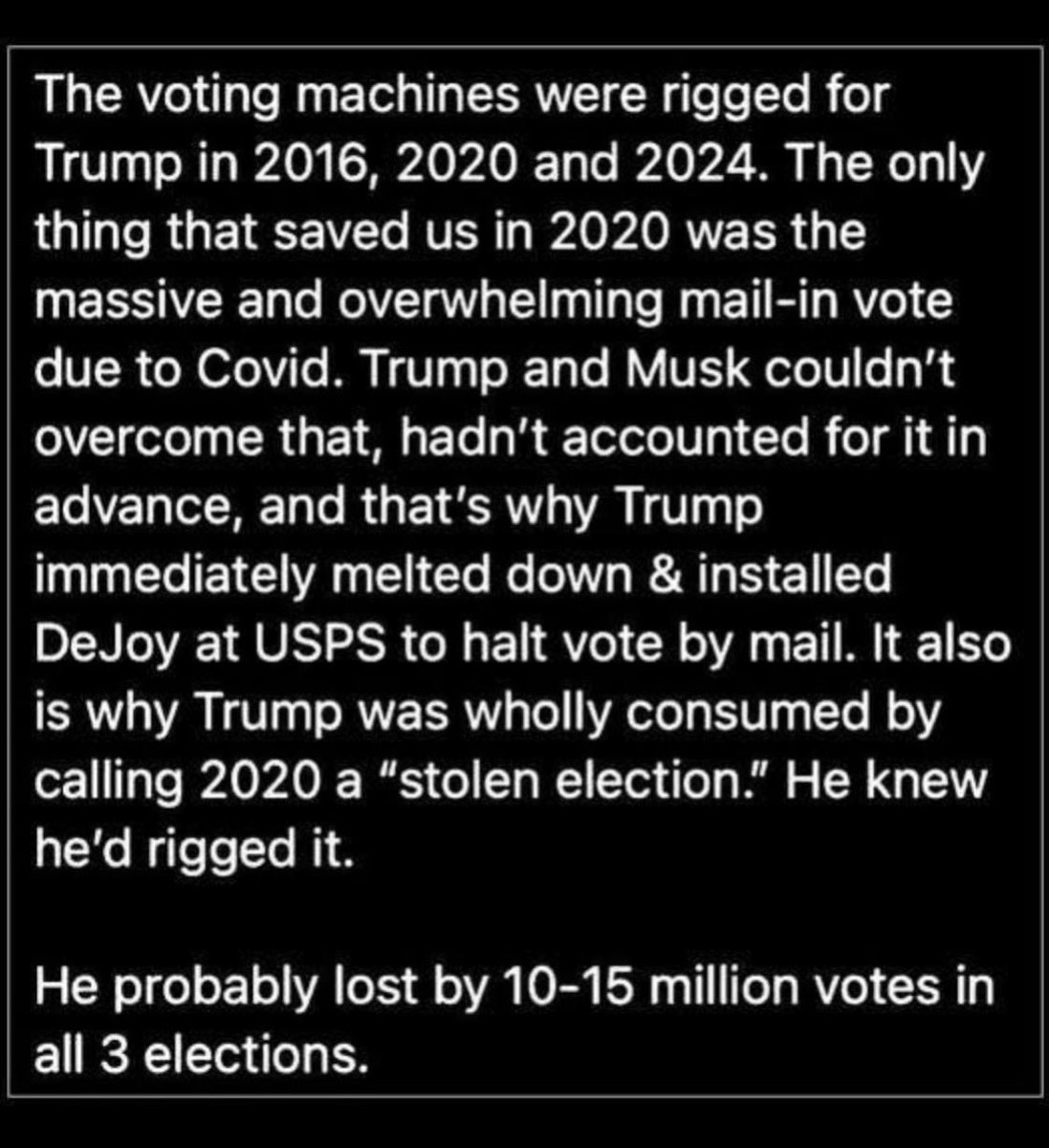dianeeldredge99's tweet image. Here’s the Truth…
The #2024Election was rigged 
by ElonMusk! 
Trump did not win!