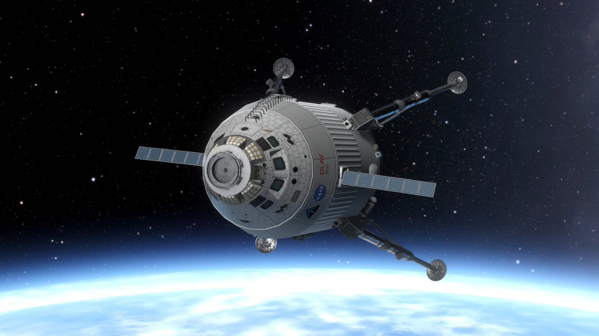 NunoSeletti's tweet image. Aujourd'hui, test en orbite basse du nouveau lander Martien "Ike" (DLAV : Duna Landing and Ascent Vehicle). L'ancienne version manquait de Delta V. #KSP #Space