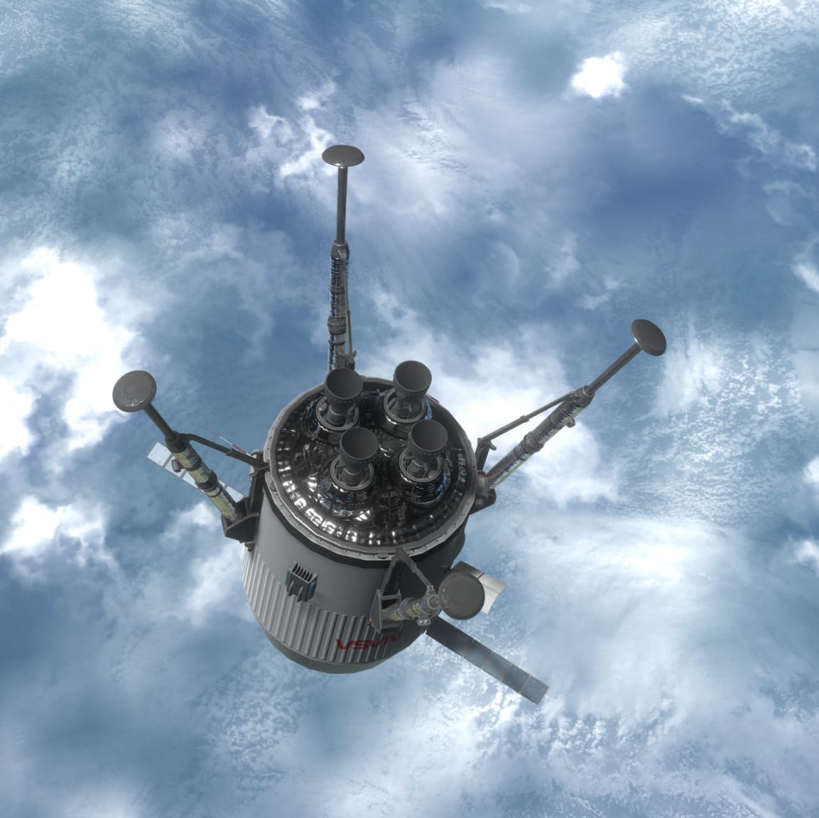 NunoSeletti's tweet image. Aujourd'hui, test en orbite basse du nouveau lander Martien "Ike" (DLAV : Duna Landing and Ascent Vehicle). L'ancienne version manquait de Delta V. #KSP #Space