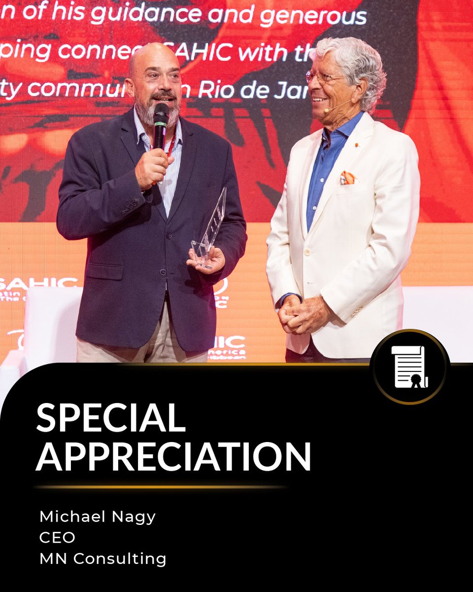 SAHIC's tweet photo. The SAHIC Awards 2026 recognize vision, leadership and the impact of those who are redefining our industry.

🏆 Best New Hotel
Nekajui, a Ritz-Carlton Reserve — Peninsula Papagayo, Costa Rica

🏆 Special Appreciation
Michael Nagy
CEO - MN Consulting https://t.co/eTa5772K3U