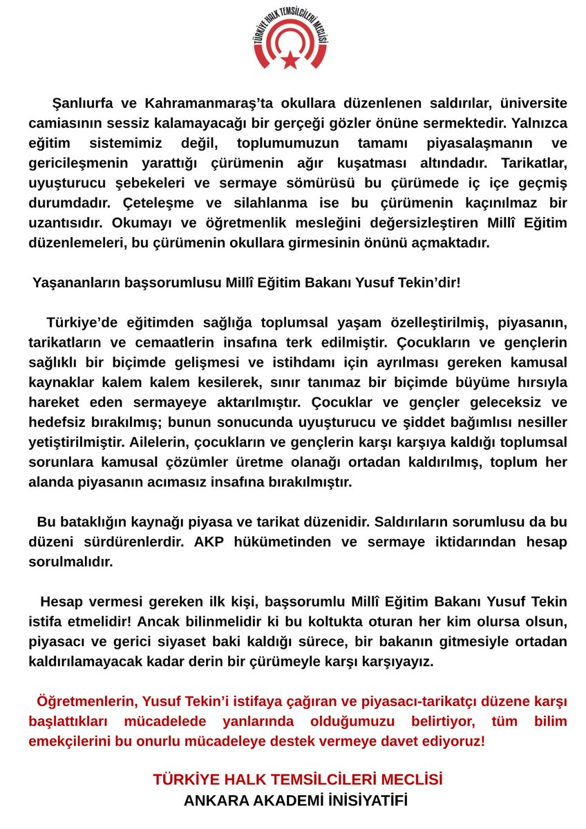 THTM Ankara Akademi İnisiyatifi tweet media