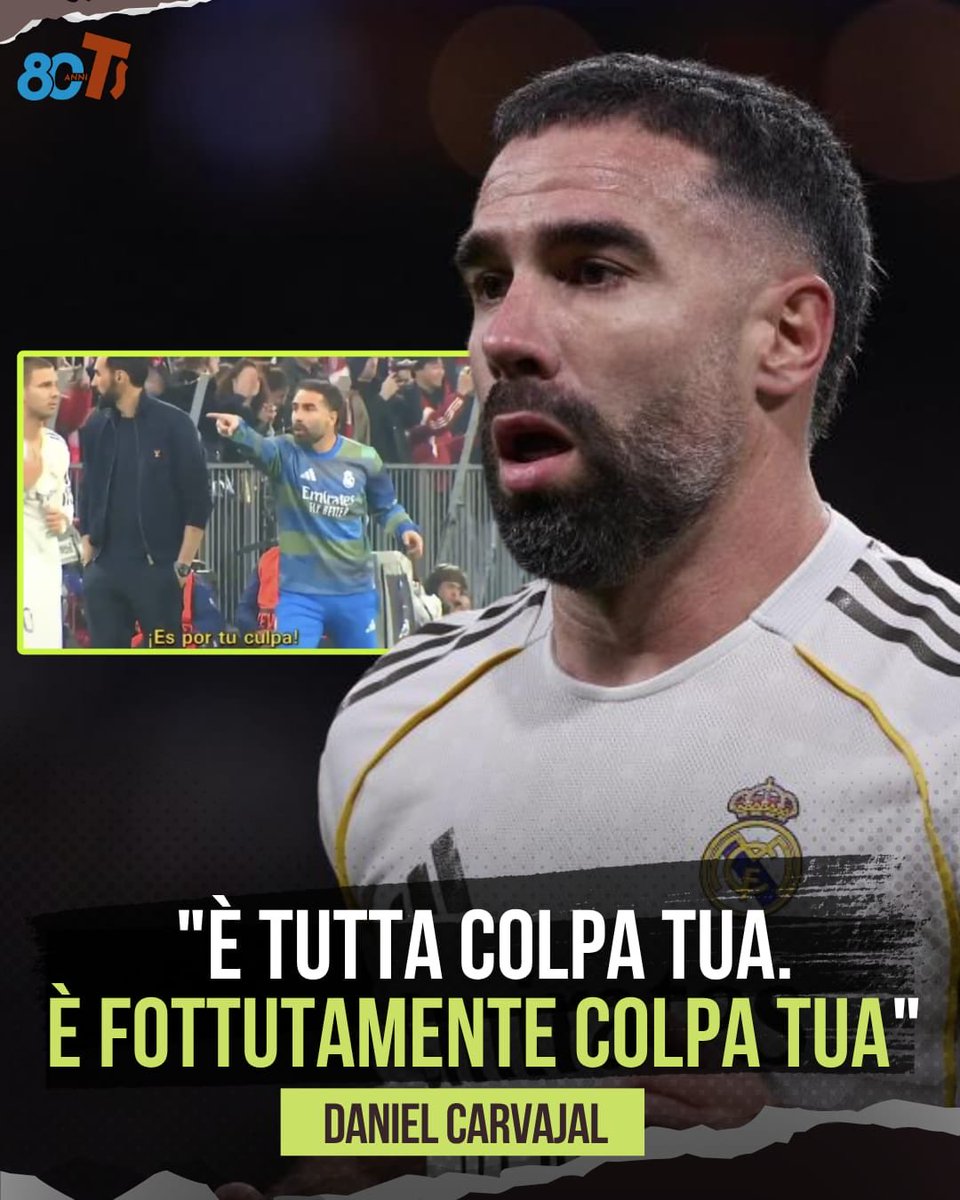tuttosport's tweet image. 💣 Carvajal, al termine di Bayern-Real, si è scagliato contro l'arbitro Vincic e i suoi assistenti

A riportare la scena sono state le telecamere di Movistar+

#Carvajal #RealMadrid #BayernMonaco #Vincic #Tuttosport