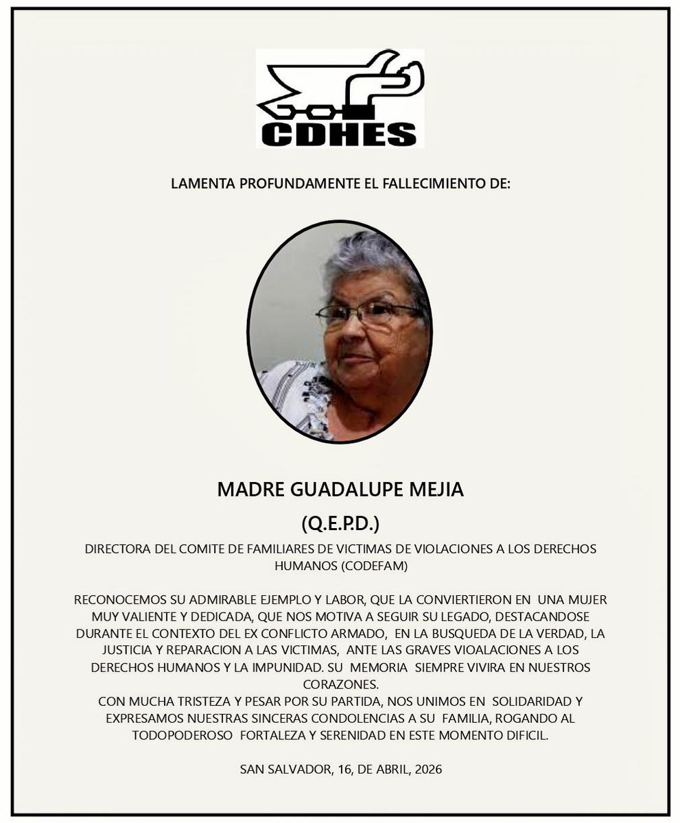 Comisión de Derechos Humanos de El Salvador, CDHES tweet media