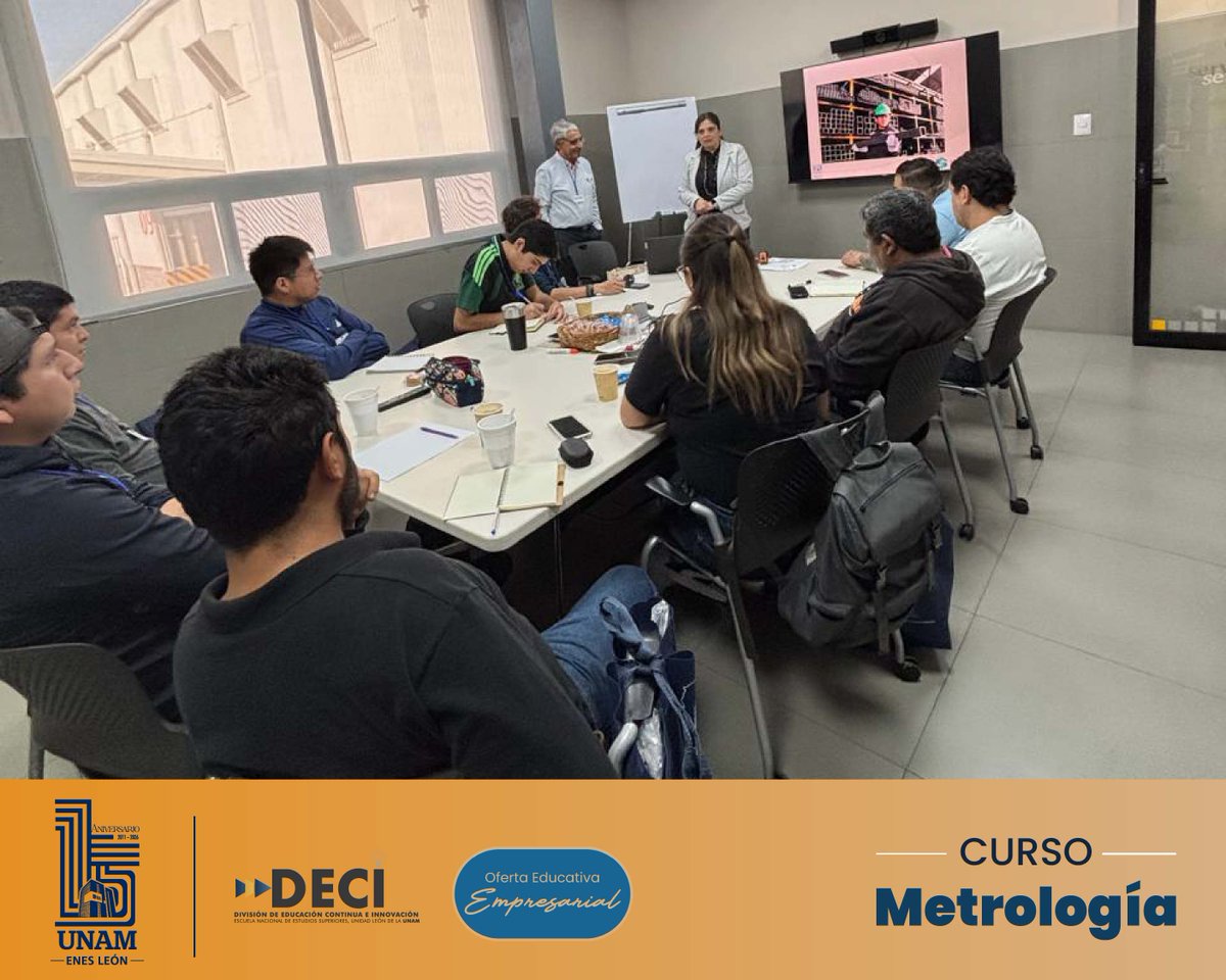 El pasado sábado 11 de abril dio inicio el curso de Metrología de la @enesunamleon, impartido especialmente para colaboradores de la empresa <a href="/serviacero/">Grupo Serviacero</a>, como parte de nuestra oferta de capacitación empresarial.

Nos complace contribuir a la formación y actualización profesional