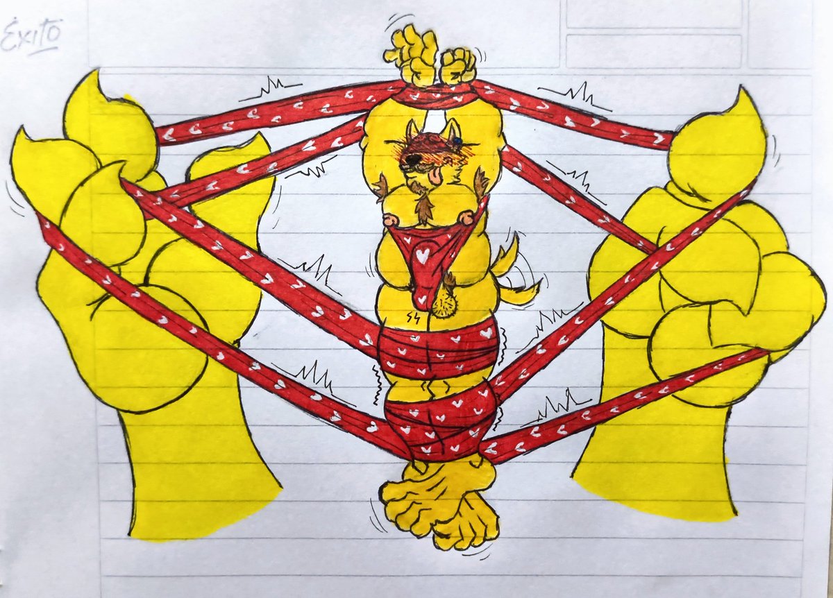 Comm for @zabby_arts 

"A forest? How did I get here?" Atom walked trying to remember, as he saw strange things hanging from tree: torn clothing. Before he could ponder, a Wedgiesaurus appeared out of nowhere, took hold of him, and started toying with his underwear.