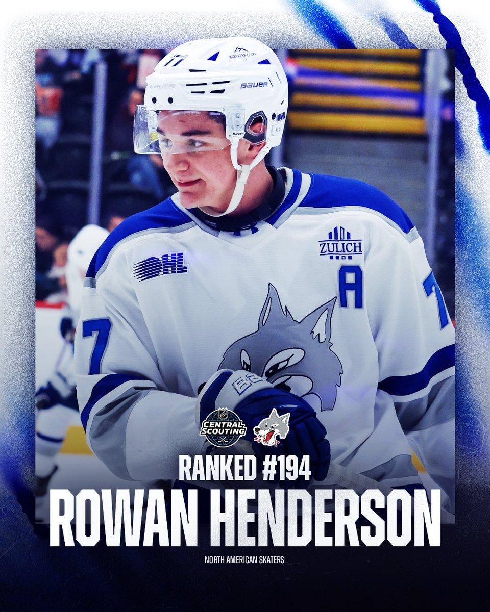 Congrats to Adam Nemec, JC Lemieux and Rowan Henderson for all making the final NHL Central Scouting Rankings ahead of this year's NHL Draft!

#WolvesNation