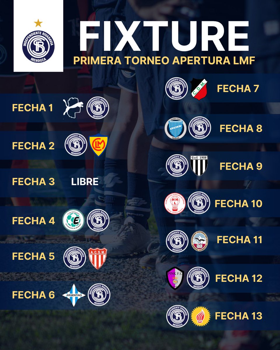 El camino que recorrerá la primera durante el Torneo Apertura de Liga Mendocina que inicia este fin de semana. ¡VAMOS LEPRA! ✨💙