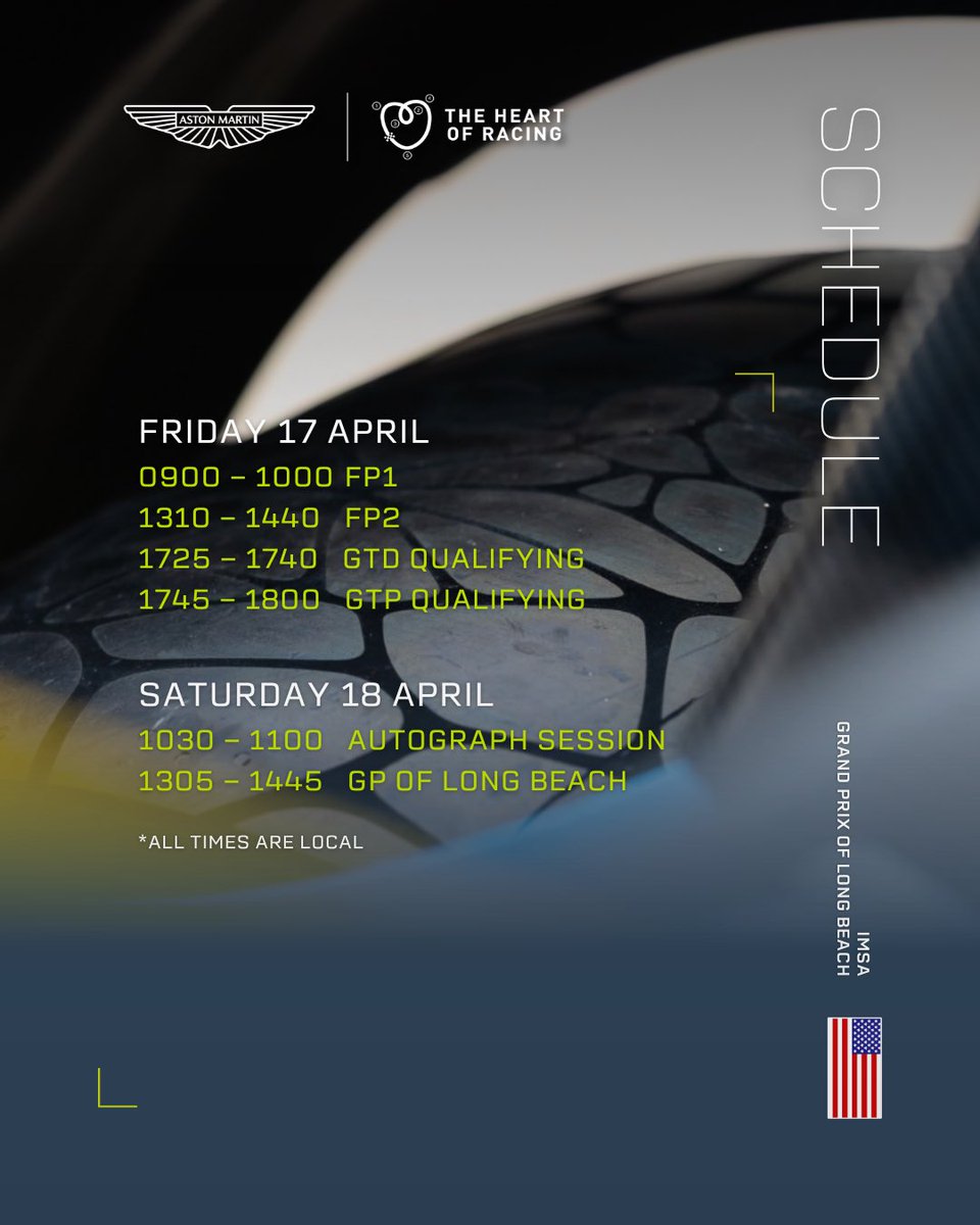 AMR_Official's tweet photo. When the streets scream V12… you know we’re in Long Beach!

#AstonMartin #Valkyrie #Vantage #IMSA https://t.co/IV96PAlzk9