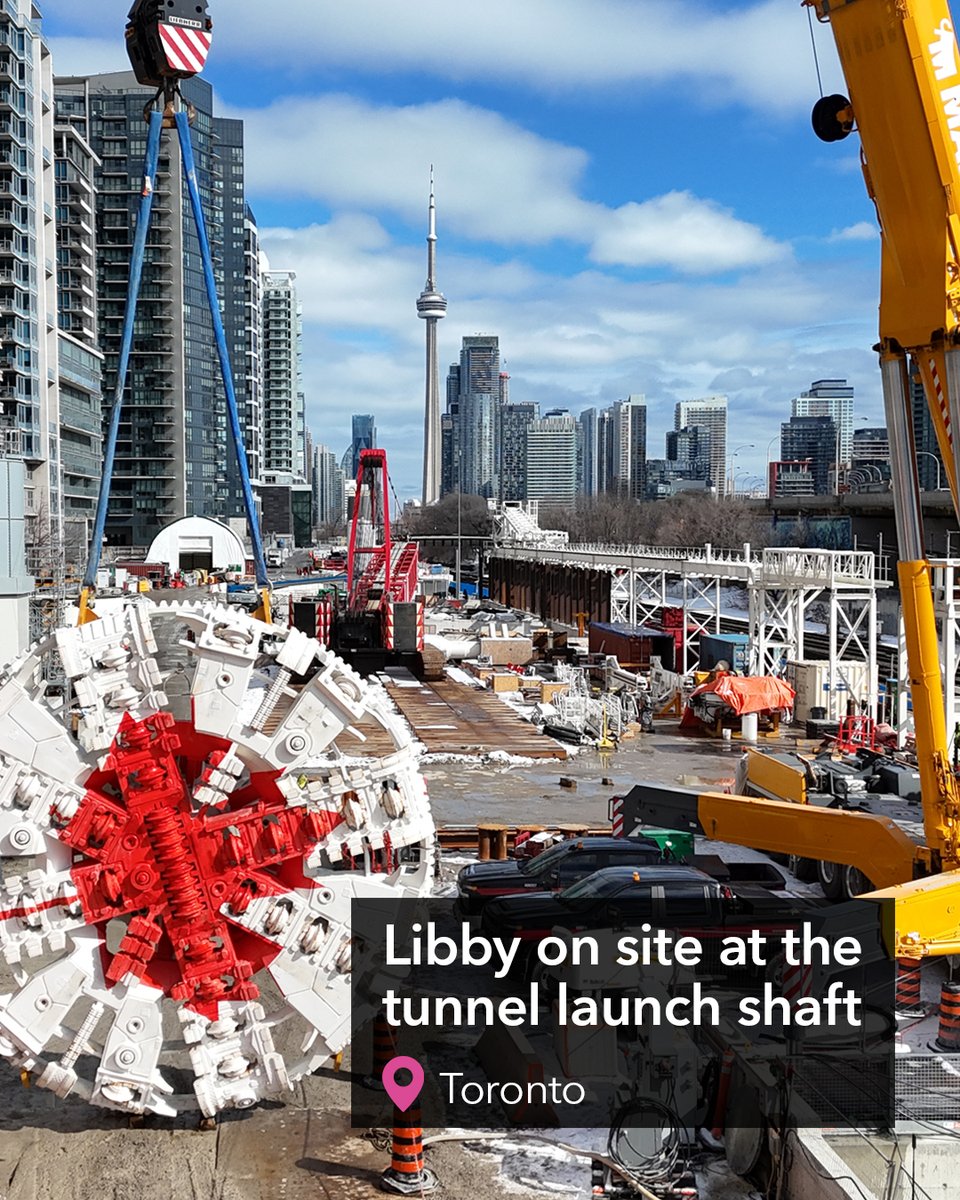 Metrolinx's tweet photo. For the first time in more than 60 years, a new subway will be tunnelled beneath downtown Toronto.

Two tunnel boring machines, known as Libby and Corkie, are starting their journey to connect six new underground Toronto subway stations for the Ontario Line subway. https://t.co/kHNdMC6jpV