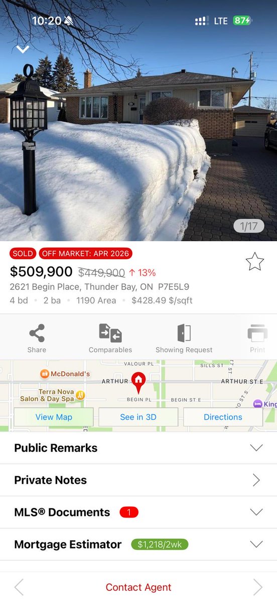 ramesh0407's tweet photo. @ronmortgageguy What’s happening here?? Why all the listed houses are going over asking (almost 50K to 100K over asking)? What am I missing?? Is Thunderbay going to be next Toronto?? https://t.co/AfvlmTbSVe