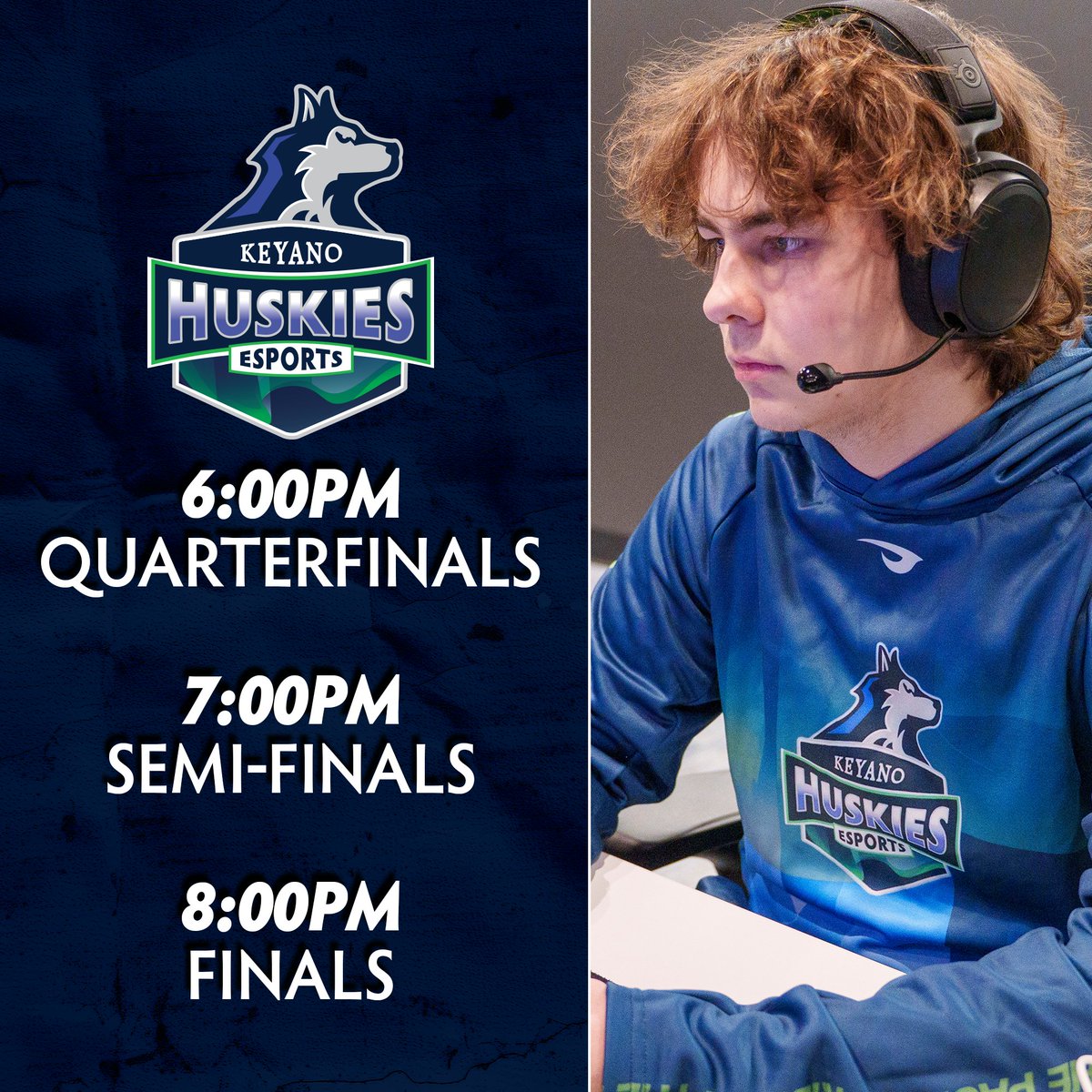 KeyanoEsports's tweet photo. REGIONAL PLAYOFFS! Your Call of Duty Huskies battle online tonight to continue their season! First guaranteed game is at 6:00pm followed by hopefully more later on in the evening! 🤞

🖥️ https://t.co/EBQm5tK2v6

#PrideInThePack https://t.co/hk0QrMYENh