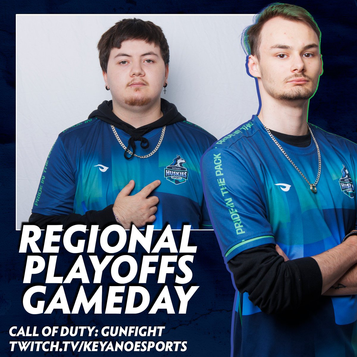 KeyanoEsports's tweet photo. REGIONAL PLAYOFFS! Your Call of Duty Huskies battle online tonight to continue their season! First guaranteed game is at 6:00pm followed by hopefully more later on in the evening! 🤞

🖥️ https://t.co/EBQm5tK2v6

#PrideInThePack https://t.co/hk0QrMYENh