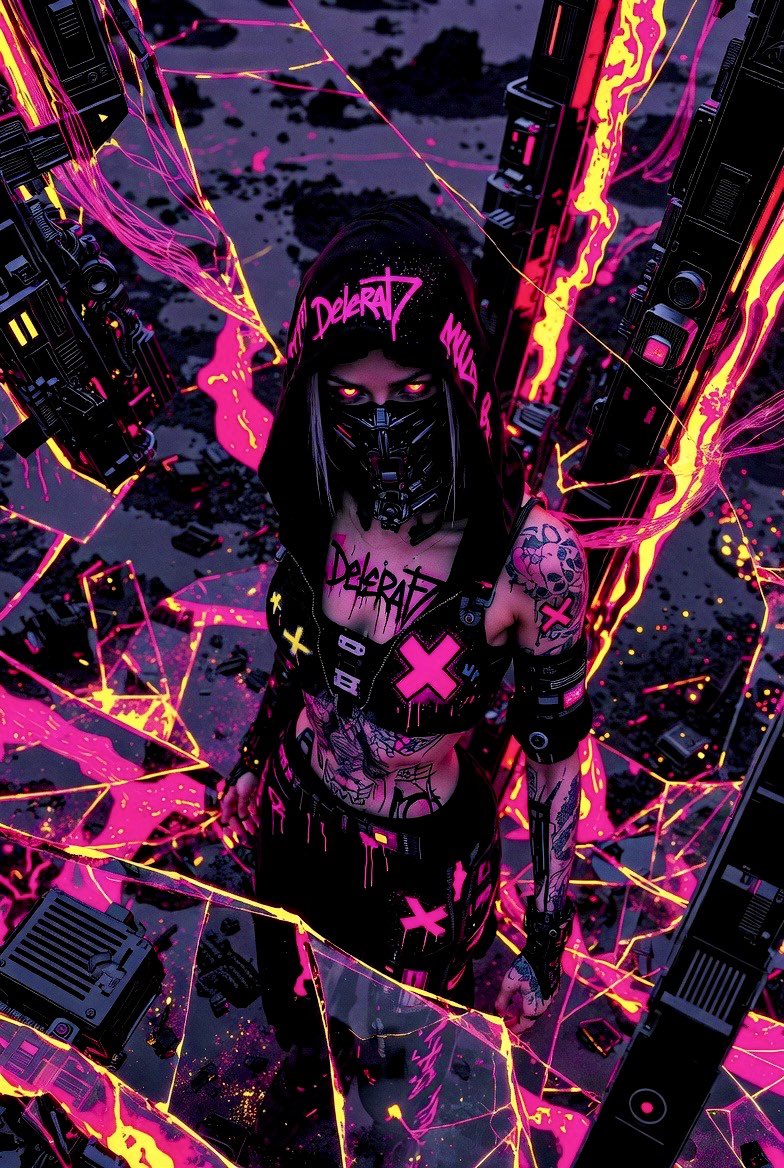 Delerat7's tweet image. QT your Pink / Black Art 

“Between Worlds … the Dark Net”

#Cyberpunk #DigitalArt