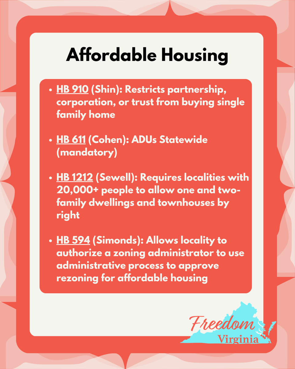 TeamFreedomVA's tweet photo. Check out some of the affordability legislation that has been signed so far! https://t.co/rILtQkaBKf