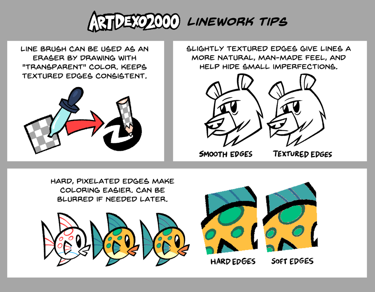 Linework tips, from my own technique :)
Hope this is helpful for some people!