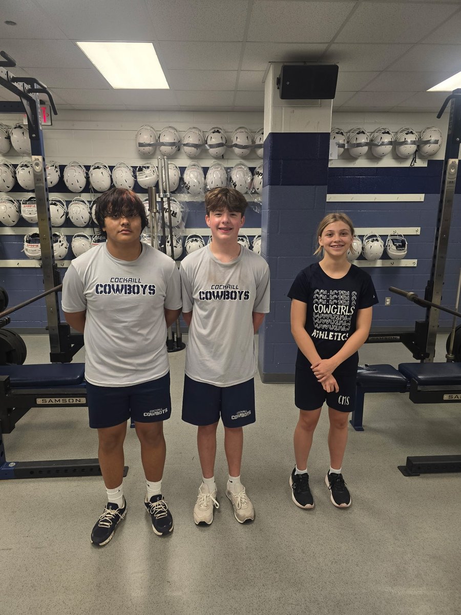 PCnowisthetime's tweet image. Outstanding week @CockrillCowboys 💪 They bring unmatched energy and enthusiasm. Congratulations to your @VistaSportMedPT PC ⭐️s of the week!! Zeke, Collins, &amp;amp; Piper crushed #Attitude week. They choose the right attitude everyday. #PCtrained.