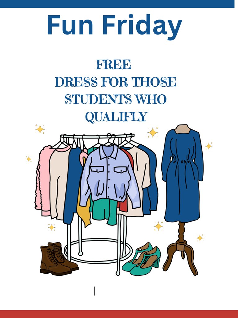 PortAllenMiddle's tweet photo. Free dress for those who qualify https://t.co/wjf2bsD5vb