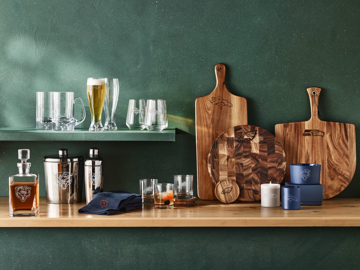 RulingSports's tweet photo. Today @CrateandBarrel entered the licensed sports merchandise space, partnering with the NFL to launch a collection of products for all 32 teams. https://t.co/sOPvreS8ec