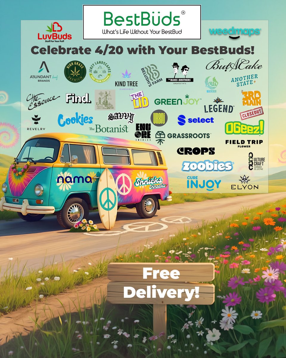 BestBuds_NJ's tweet photo. 🌿 4/20 Weekend at BestBuds 🌿

Join us all weekend long (4/18–4/20) filled with surprises, raffles, and good vibes. 💚#420 #njcannabis
#420weekend #womenowned #woodburynj  #shopsmall https://t.co/JoZjCmc9bA