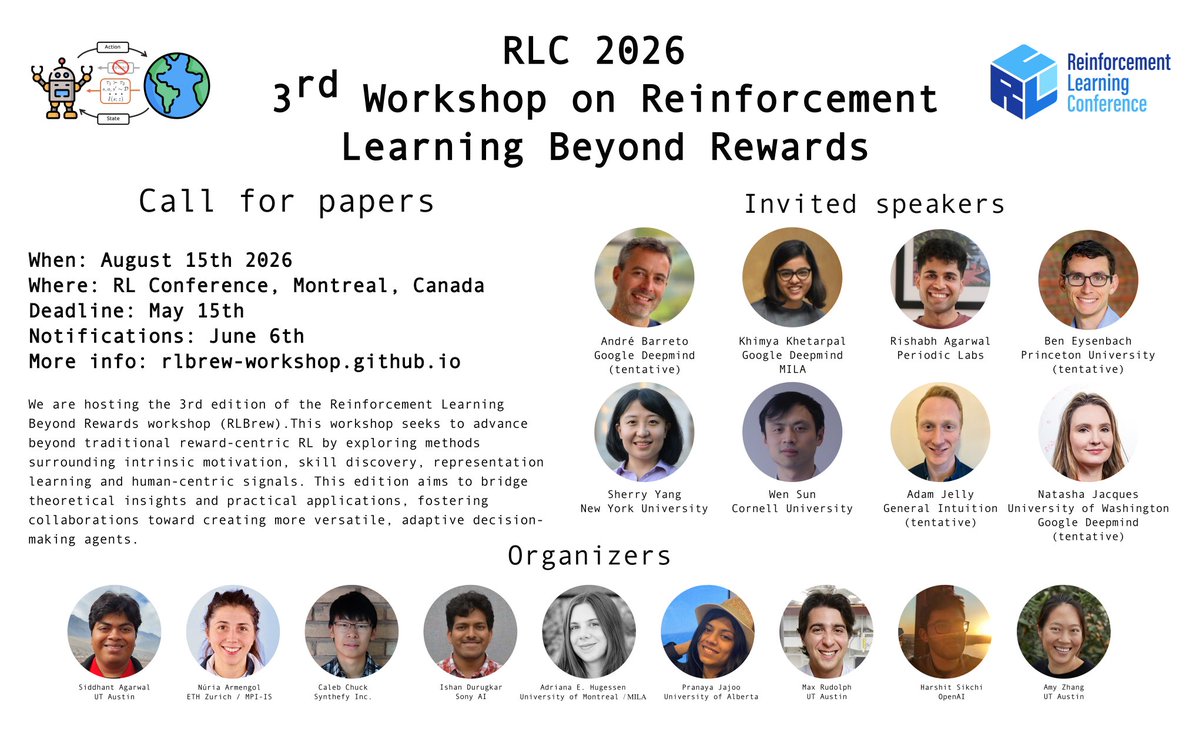 RL Beyond Rewards Workshop tweet media
