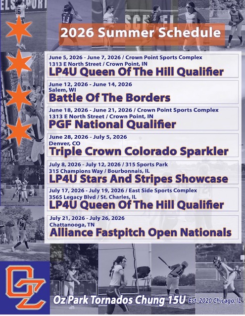 DTreccia_2028's tweet image. OZ 2026 Summer Schedule is live!
Class of 2028 | 4.0 GPA | 1B/OF
Looking forward to a competitive summer.
#softball #StudentAthlete