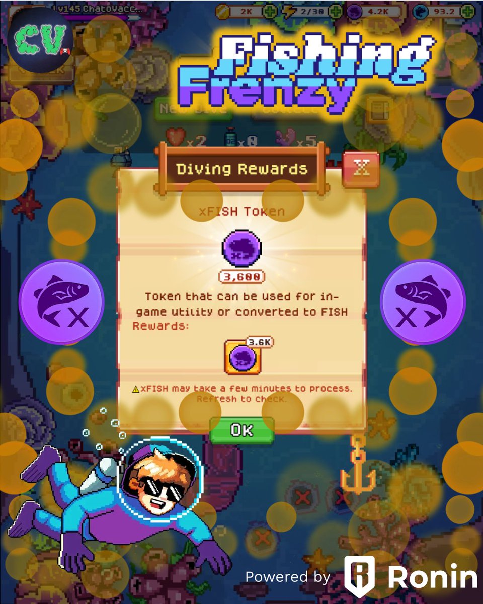 AxieHub_Peru's tweet photo. LFG !🥳 Golden Bubbles ! 🫧🟠

3,6K $XFISH diving at @FishingFrenzyCo  🎣🔥 

Diving Rewards hitting different today 😎

Have you been diving yet ? 🤿

#FishingFrenzy #WeKeepDiving #Ronin #XFISH #CryptoGaming #PeruCrypto https://t.co/t9OnLI3z9Z