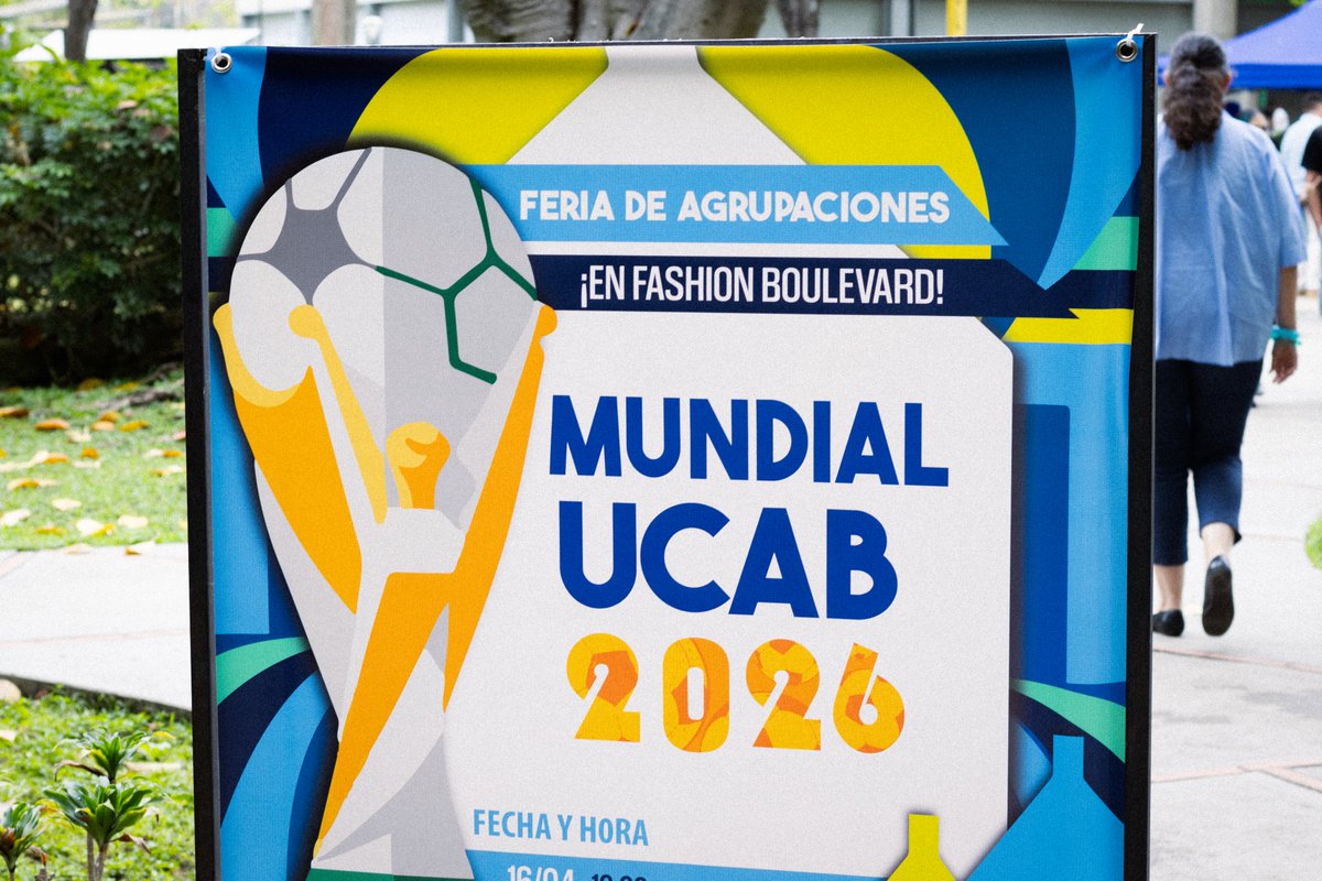 enlaucab's tweet photo. Este jueves #16abr se inició la Feria de Agrupaciones correspondientes al semestre marzo-julio 2026⚽

Organizada por la Dirección de Desarrollo Estudiantil [@vidaucab], esta jornada de dos días busca que los #ucabistas conozcan las oportunidades de vivir su vida universitaria en alguno los 30 grupos juveniles que realizan actividades deportivas, culturales, académicas y de voluntariado.

A través de una temática mundialista, se invita a los estudiantes de la #UCAB a enriquecer su formación y vivan la experiencia universitaria más allá del aula de clases🐝