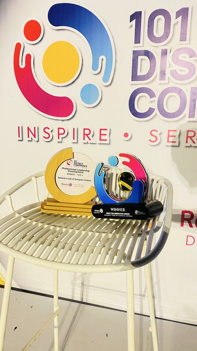Proud moment 🎉

Honored to receive the Joint Collaboration Award for our menstrual cup Global Grant and the Professional &amp; Leadership Award at <a href="/101DISCON/">District Conference 101</a>.

Special thanks to our partners, <a href="/ClubKyanja/">Rotary Club of Kyanja Metro</a> 🤝
 #DISCON101 
#RotaryEyamba