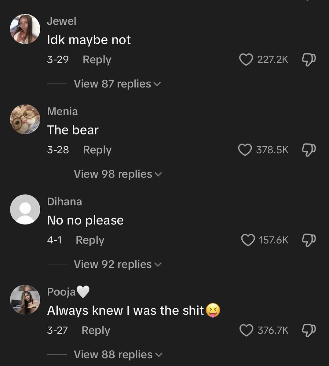 These comments😭😭😭😭