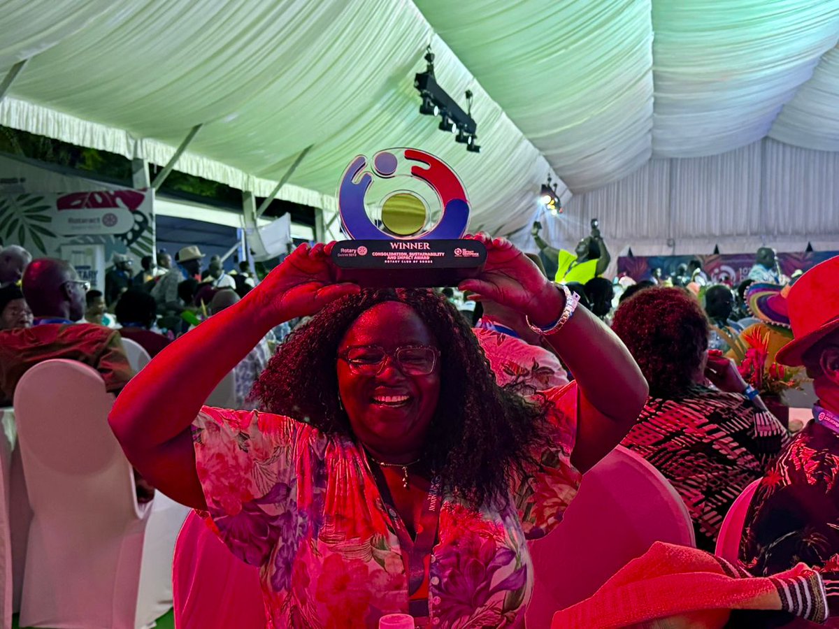 SondeRotary's tweet photo. @SondeRotary  wrapped up the @101DISCON opening night in style emerging as Overall Winner for impressive 5 award categories including;
• Consolidation, Sustainability & Impact
• Environment
• Basic Education & Literacy
• Disease Prevention & Treatment
• Maternal & Child Health
#D9213Rotarycares| #Unite4good9213| #RotaryEyamba| #PeopleOfAction | #Discon101
