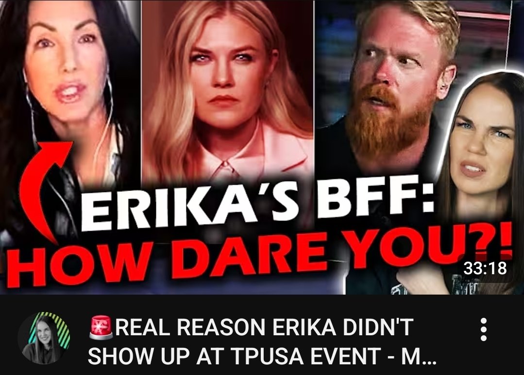 dailyfreddo's tweet image. I watched Gary from Paramount Tactical interview Tracy Martin (Erika Kirk's BFF) so you don't have to. youtu.be/pBh3Na-e9GE?is…
She speaks about Erika's safety concerns and lies a lkot about @RealCandaceO (what else is new, right?)
I'd tag Gary, but he blocked me 🤷‍♀️
#candaceowens