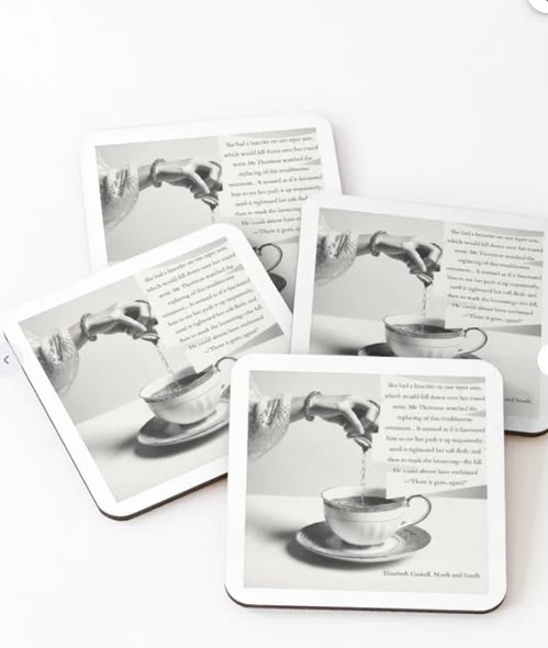 TheScribblerCMB's tweet image. "There it goes again!"
One of my many #NorthAndSouth inspired Redbubble pieces, available as various items, including mugs and coasters. This one celebrates that iconic scene where  Thornton admires Margaret's bracelet when she's pouring him tea.
📖🎬🫖
redbubble.com/shop/ap/160389…