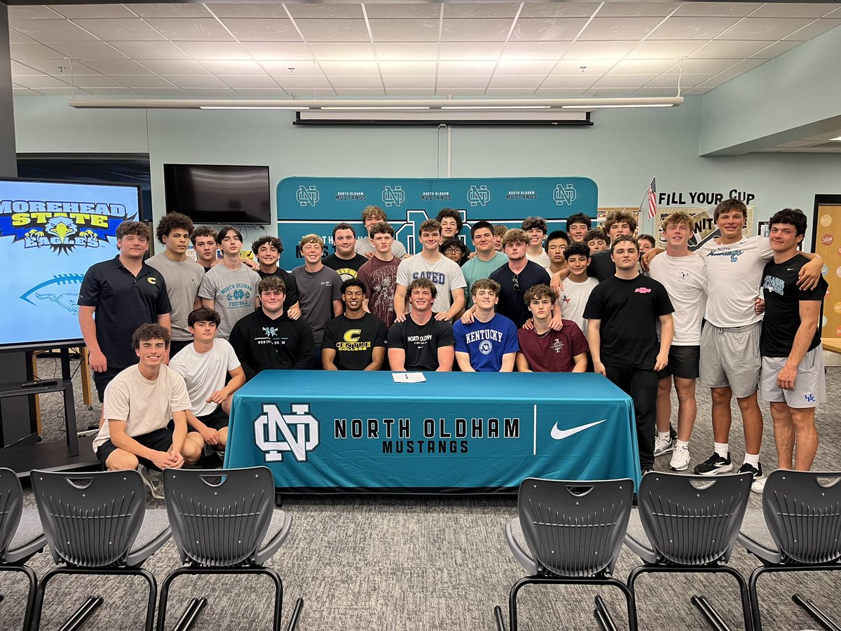 NOHSFball's tweet photo. Congratulations to senior captains @ColinHd2007 (@CentreFootball) &amp; @Aj_Paul73 (@MSUEaglesFB) on signing to play at the next level!

Daniels is NOHS all-time leading passer and Paul among the best pass rushers in school history.

Great 🏈 players, better young men! https://t.co/nQ1ZPLLtBk