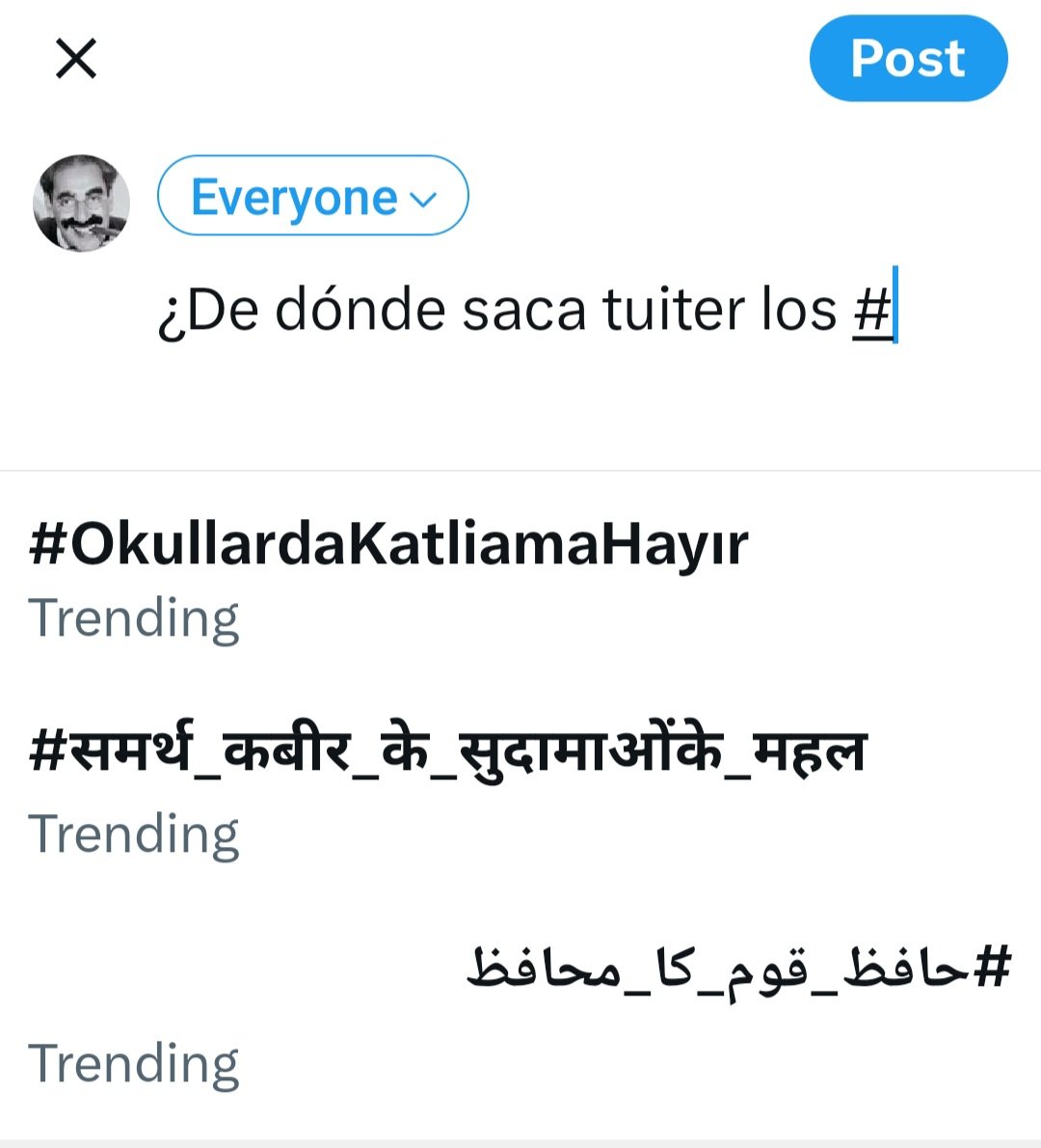 el_baby's tweet image. ¿De dónde saca tuiter los #hashtags que me propone?