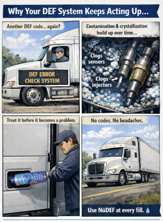 NuDefCo's tweet image. Keep your DEF system clean and running right.
NüDEF — every fill. #DieselPower #NoDowntime #TruckerLife #KeepAmericaMoving #HeavyDuty #PerformanceMatters #DEF #Diesel #Truckers #SemiTruck #Industrial #Downtime #SaveYourMoney