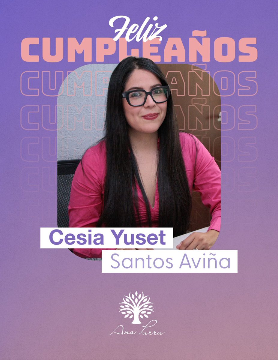 Ana_ParraDH's tweet photo. Envío un abrazo con mucho cariño a mi compañera Cecia, con motivo de su cumpleaños, que todo lo bueno de la vida te siga y se quede contigo. 

¡Abrazo! 🥳 🎉 https://t.co/lNIwU9KDlY