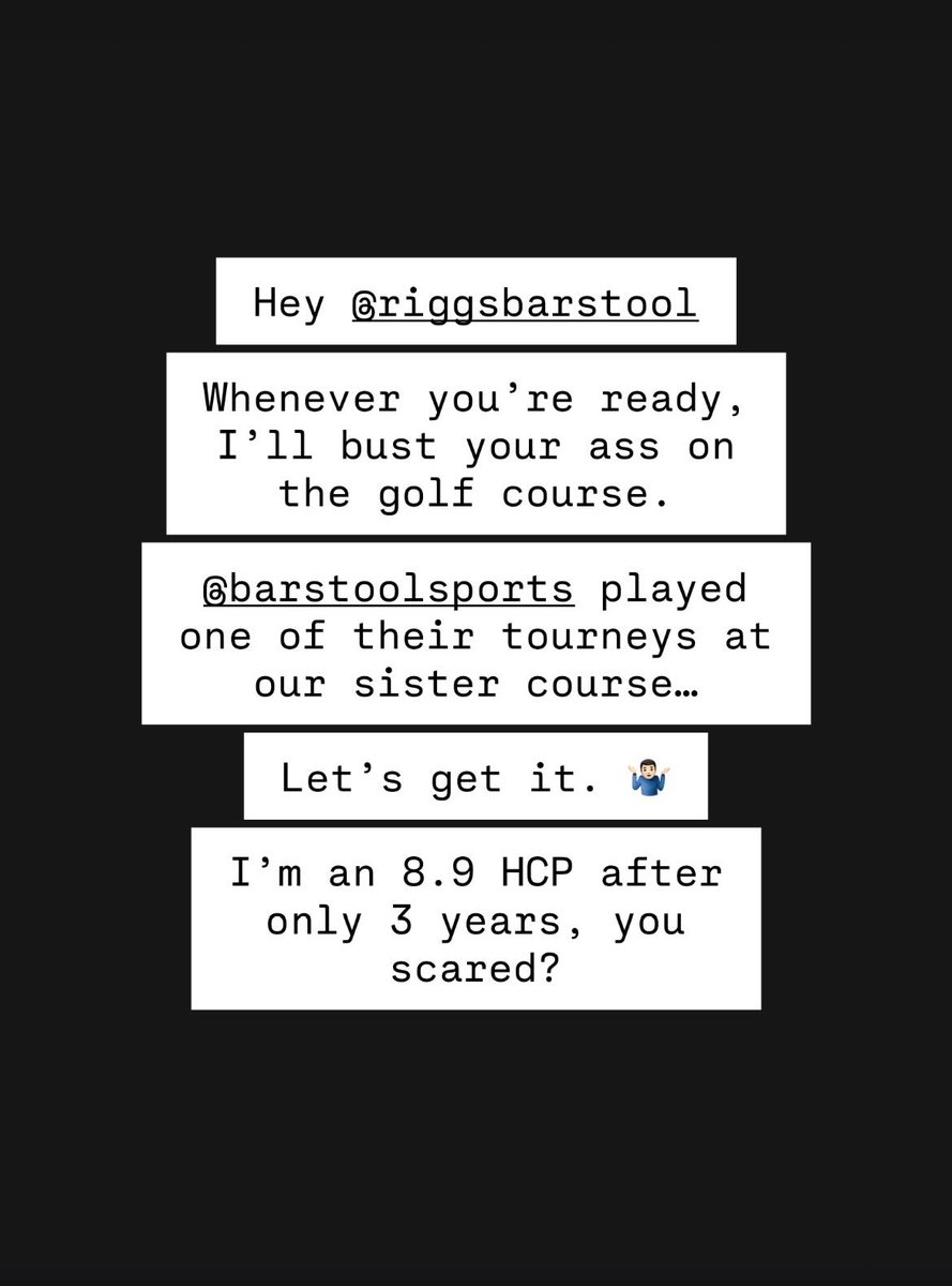 RealMcCoyGolf's tweet photo. @RiggsBarstool @barstoolsports https://t.co/zXbvW0Lqiw