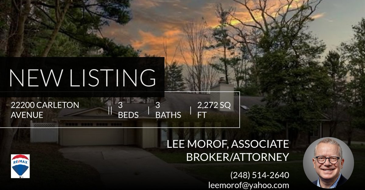 leemorof's tweet photo. 📍 New Listing 📍 Take a look at this fantastic new property that just hit the market located at 22200 Carleton Avenue in Southfield. Reach out here or at (248) 514-2640 for more information

Lee Morof, Associate Broker/Attorney https://t.co/06vTu0sCAZ https://t.co/9tXK1QQR1M