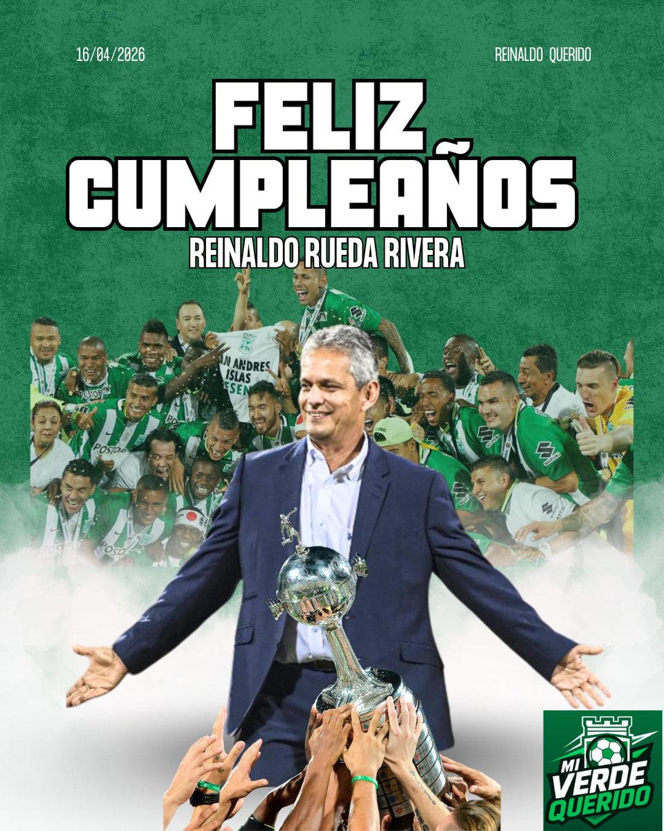 MiVerdeQuerido_'s tweet photo. ¡Feliz cumpleaños Reinaldo Querido! @ReinaldoRuedaDT 🙏🏻 🎂 

#AtléticoNacional #ReinaldoRueda #FelizCumpleaños https://t.co/YxylrqaTxG